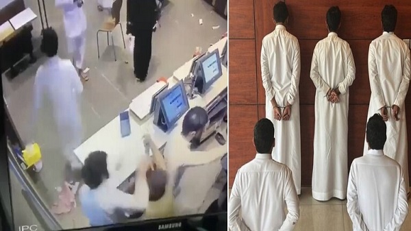  القبض على 5 سعوديين اعتدوا على مقيمين يعملون بأحد المطاعم في الرياض (فيديو)
